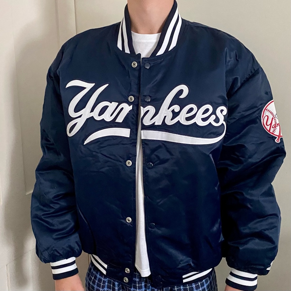 VINTAGE YANKEES STARTER JACKET Warm Puffer Bomber NWOT Sz XL